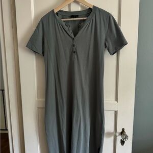 Jcrew Midi Henley knit tshirt dress